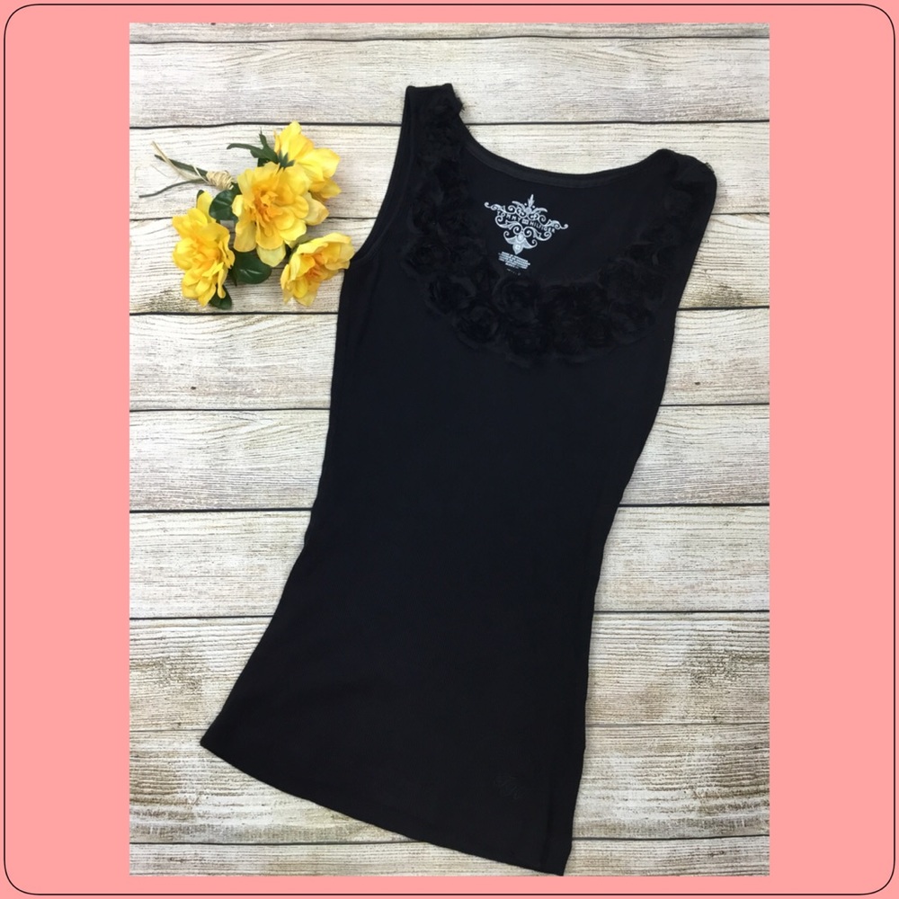 Tommy Hilfiger Ribbed Tank Top XS Embellished